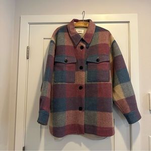 Isabel Marant Étoile Harveli Rosewood Check Jacket size 38